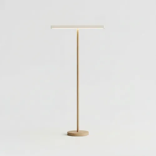 Minimalist LED Floor Lamp Wood