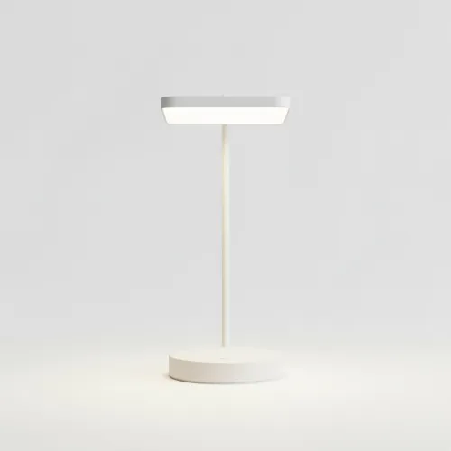 LED stolní lampa minimalistická, bílá