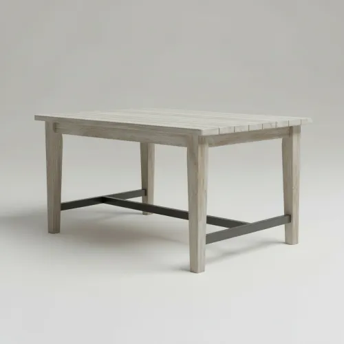 Garden Table with Metal Base