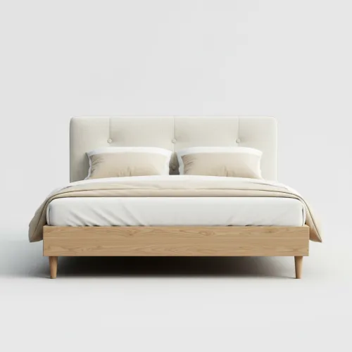 Postel s prošívaným čelem